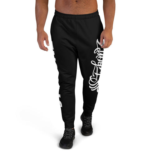 Men's Graffiti Joggers White on Black Scriptkonz | Hip - Hop Streetwear Joggers - Stykonz Graffiti Streetwear