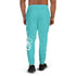 Men's Graffiti Joggers White on Turquoise Scriptkonz | Hip - Hop Streetwear Joggers - Stykonz Graffiti Streetwear