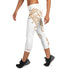 Women's Graffiti Capri Leggings Gold on White Scriptkonz - Stykonz Graffiti Streetwear