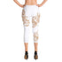 Women's Graffiti Capri Leggings Gold on White Scriptkonz - Stykonz Graffiti Streetwear