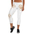 Women's Graffiti Capri Leggings Gold on White Scriptkonz - Stykonz Graffiti Streetwear