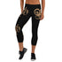 Women's Graffiti Capri Leggings Gold Scriptkonz - Stykonz Graffiti Streetwear