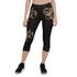 Women's Graffiti Capri Leggings Gold Scriptkonz - Stykonz Graffiti Streetwear