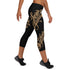 Women's Graffiti Capri Leggings Gold Scriptkonz - Stykonz Graffiti Streetwear