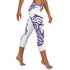 Women's Graffiti Capri Leggings Stykonz Purple Script - Stykonz Graffiti Streetwear
