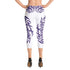 Women's Graffiti Capri Leggings Stykonz Purple Script - Stykonz Graffiti Streetwear