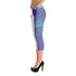 Women's Graffiti Capri Leggings Stykonz Purple & Turquoise Mix Script - Stykonz Graffiti Streetwear