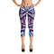 Women's Graffiti Capri Leggings Stykonz Purple Wildstyle - Stykonz Graffiti Streetwear