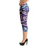 Women's Graffiti Capri Leggings Stykonz Purple Wildstyle - Stykonz Graffiti Streetwear