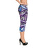Women's Graffiti Capri Leggings Stykonz Purple Wildstyle - Stykonz Graffiti Streetwear