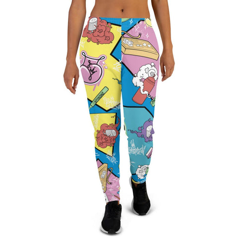 Women's Graffiti Joggers 90's Elements Throw Ups and Tags - Stykonz Graffiti Streetwear