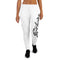 Women's Graffiti Joggers Black on White Scriptkonz - Stykonz Graffiti Streetwear