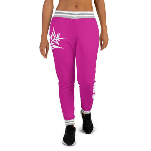 Women's Graffiti Joggers Hot Pink Stykonz Crown Central - Stykonz Graffiti Streetwear