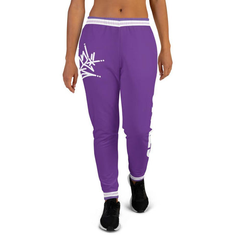 Women's Graffiti Joggers Purple Stykonz Crown Central - Stykonz Graffiti Streetwear