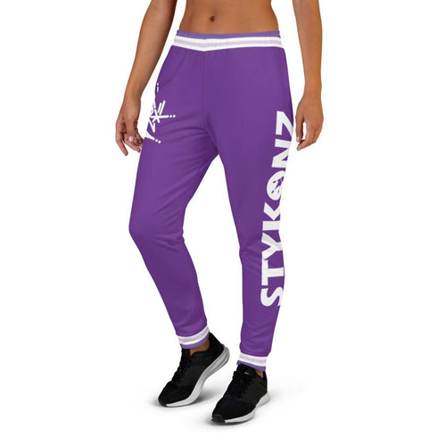 Women's Graffiti Joggers Purple Stykonz Crown Central - Stykonz Graffiti Streetwear