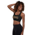 Women's Graffiti Padded Sports Bra Gold Scriptkonz - Stykonz Graffiti Streetwear