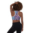 Women's Graffiti Padded Sports Bra Purple Wildstyle - Stykonz Graffiti Streetwear